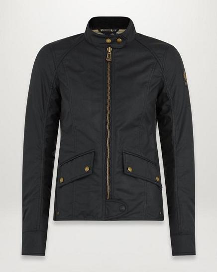 Blouson Moto Belstaff Femme Antrim Noir Coton Soldes VE2863704